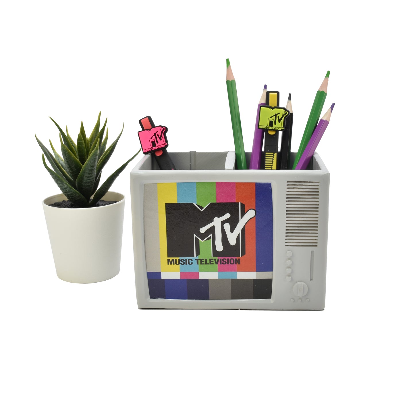 MTV 3D Retro TV Pen Pot