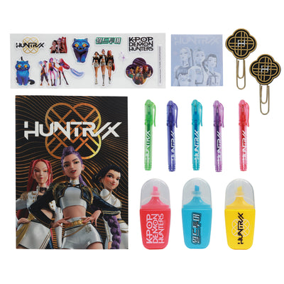 K-Pop Demon Hunters Stationery Set - PVC Wallet - Golden