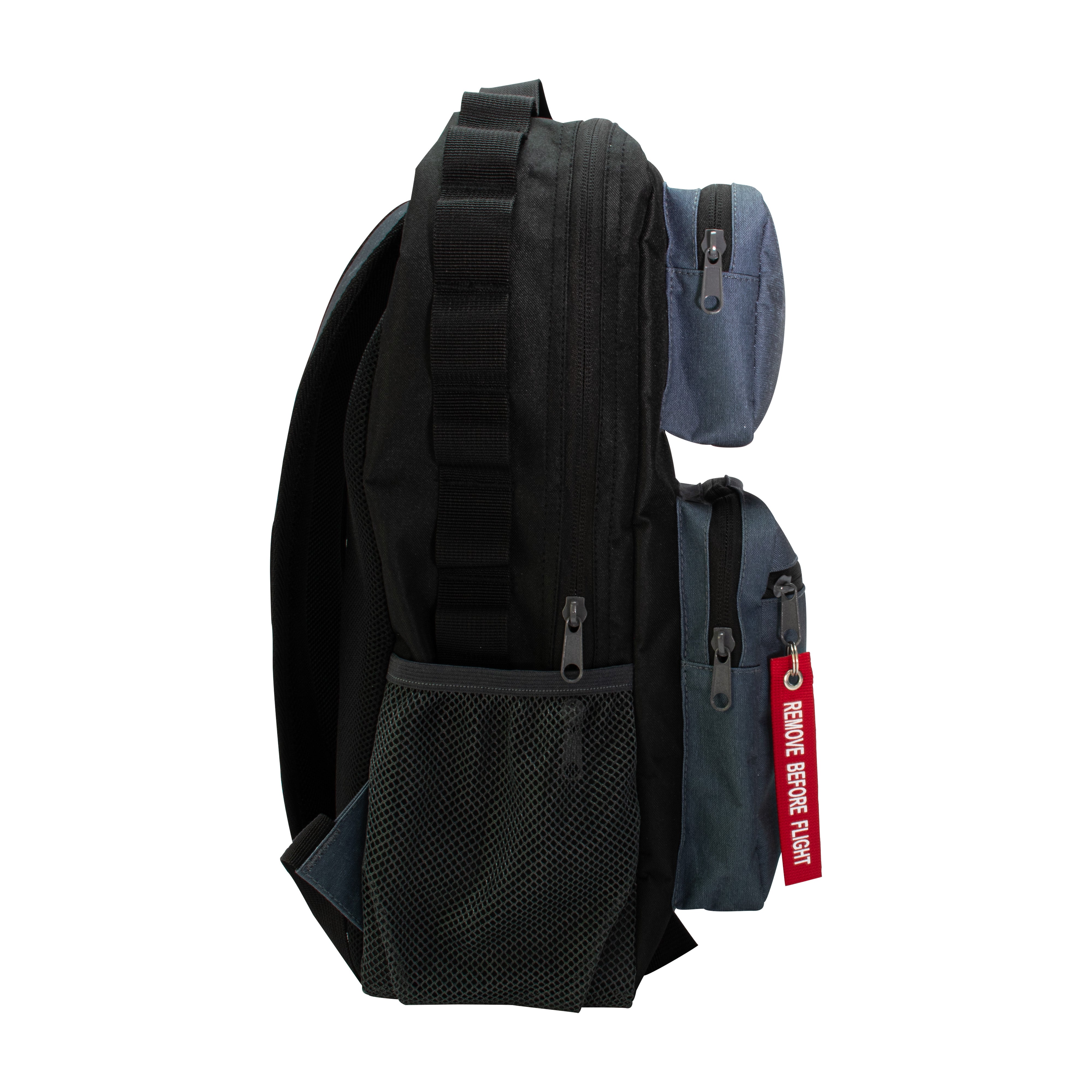 Multi pocket outlet rucksack