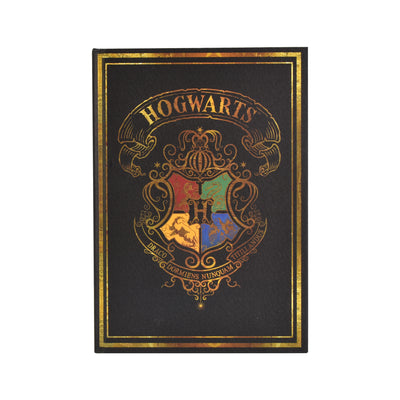 Harry Potter A5 Casebound Notebook Black - Colourful Crest